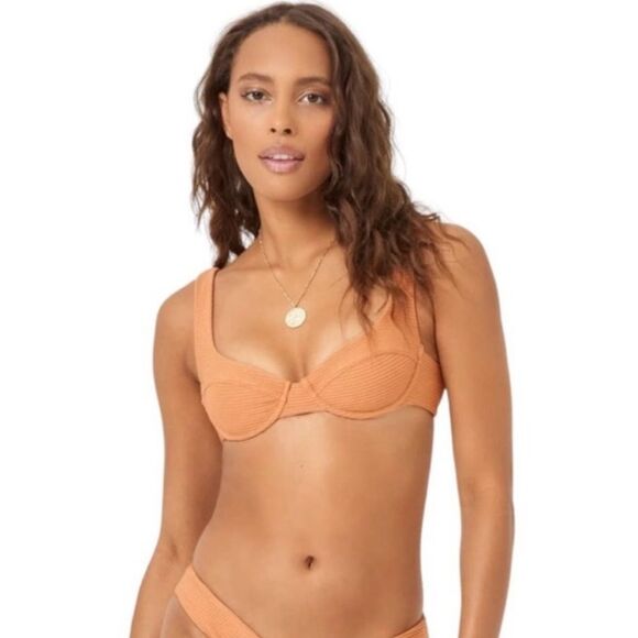 NWT L*Space Eco Chic Repreve® Nikita Bikini Top in Sienna Size Small - Picture 2 of 7